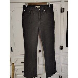 Madewell Women's Jeans Black Size 27 Mid Rise Kick Out Bootcut Stretch 27" Denim